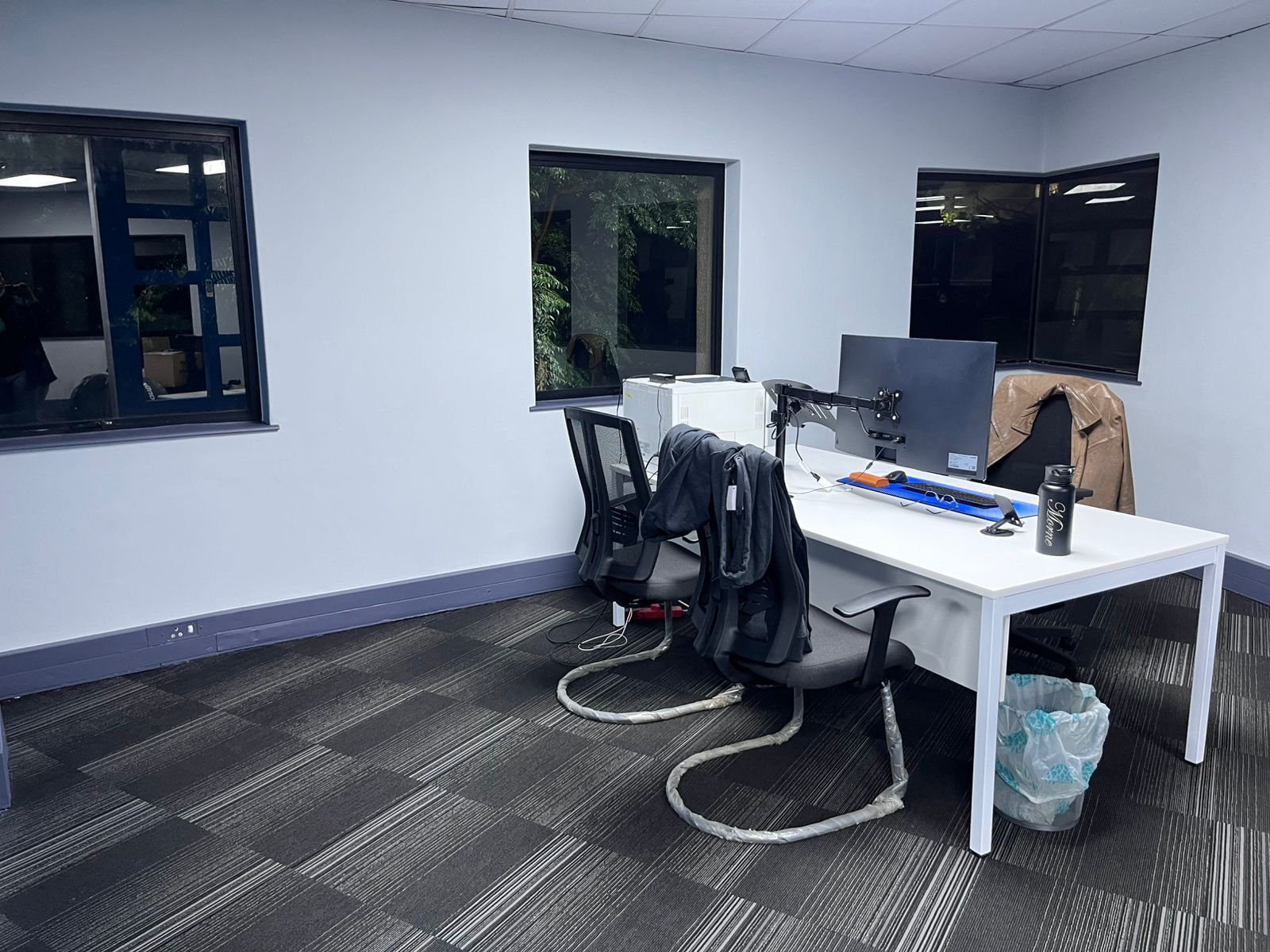 Office room containing computer desks